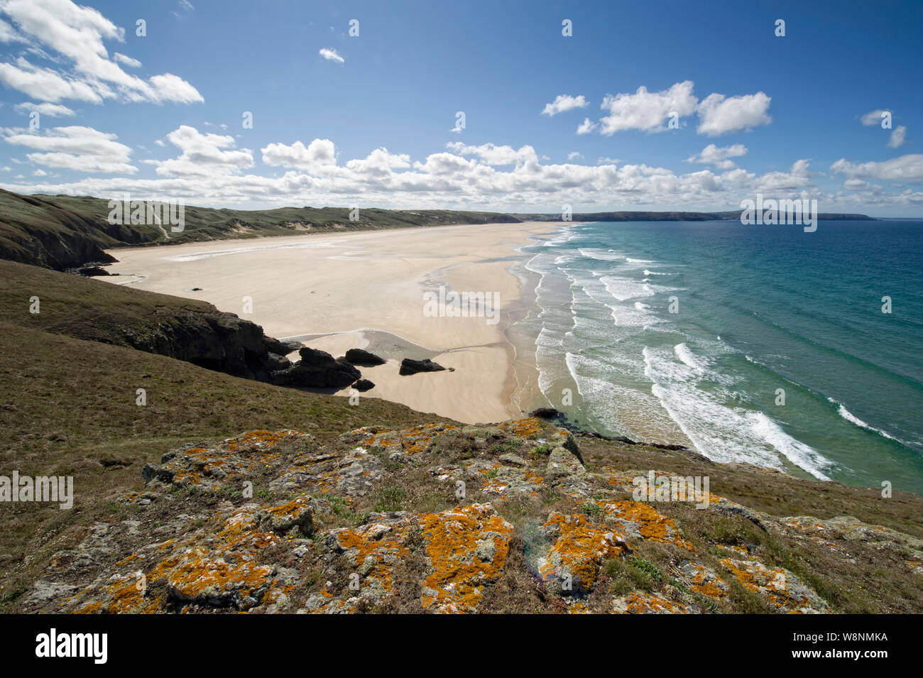 Perranporth Beach Cornwall Inghilterra Foto Stock