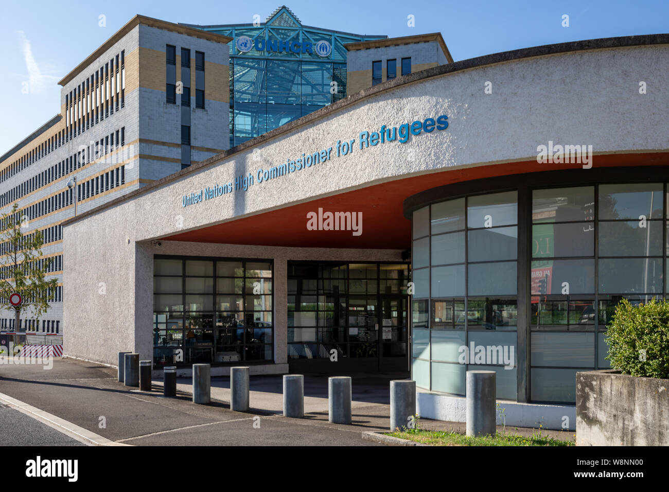 La sede centrale delle Nazioni Unite Commissionar elevato per i Rifugiati (UNHCR, Ginevra, Svizzera Foto Stock