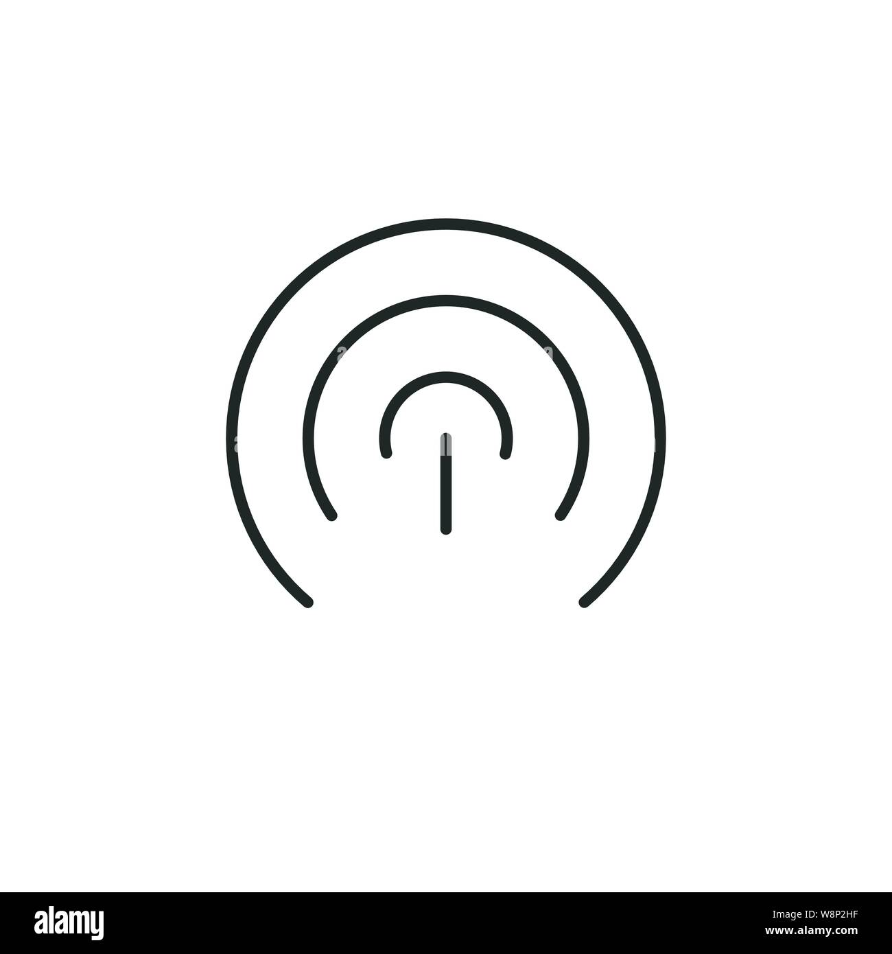 L'icona Wifi. Vettore di accesso WLAN, wireless hotspot wifi segnale SIGN, icona, simbolo. Illustrazione di vettore isolato su sfondo bianco. Illustrazione Vettoriale