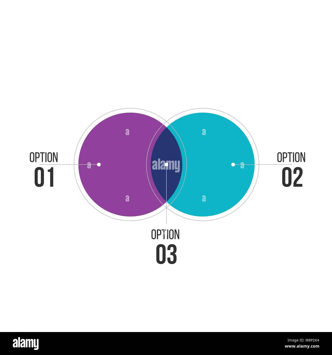 Schema infographics per due cerchio vettore di design e marketing può essere utilizzato per il layout di flusso di lavoro e la relazione annuale, web design. Il concetto di business con Illustrazione Vettoriale