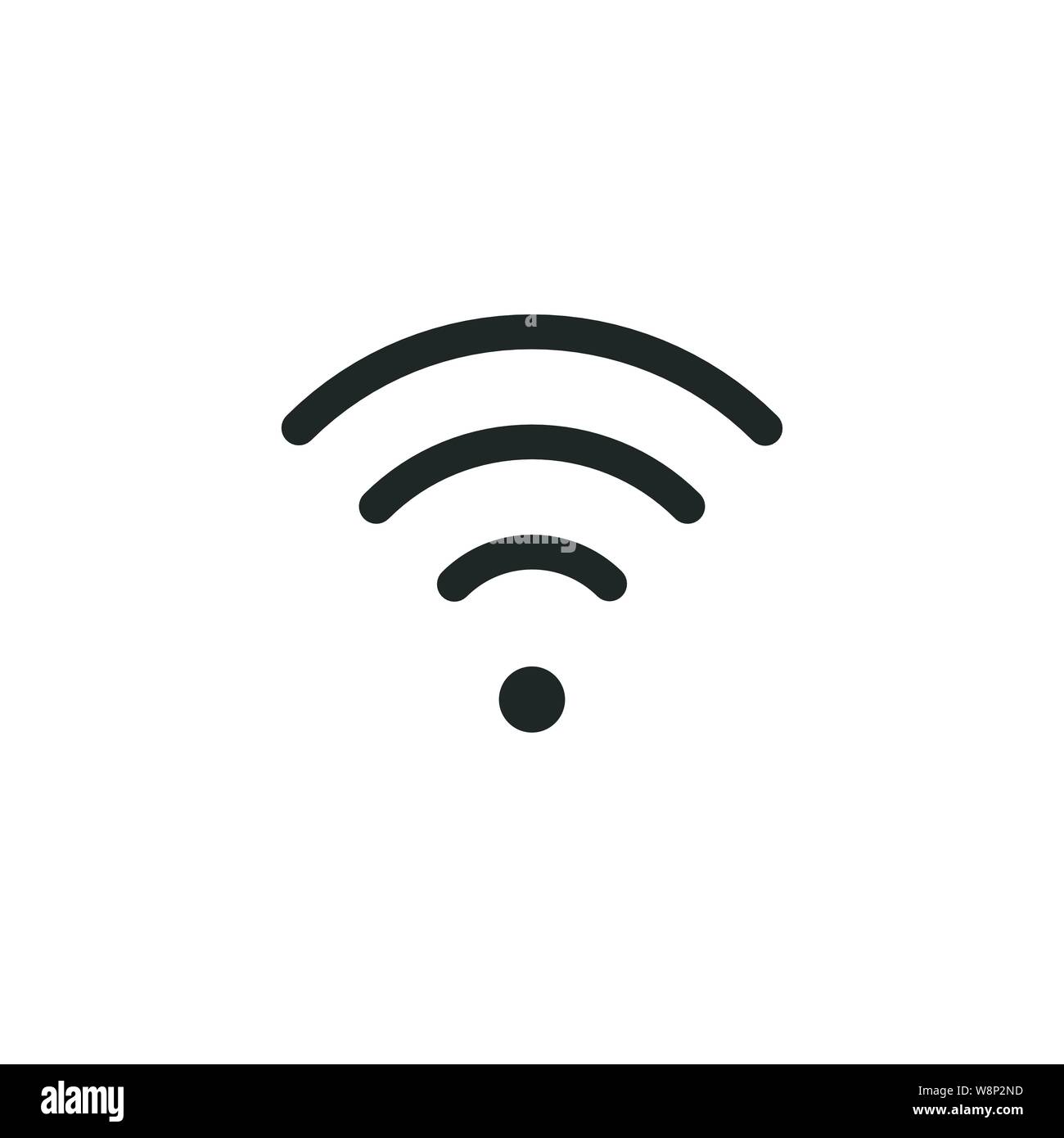 L'icona Wifi. Vettore di accesso WLAN, wireless hotspot wifi segnale SIGN, icona, simbolo. Illustrazione di vettore isolato su sfondo bianco. Illustrazione Vettoriale
