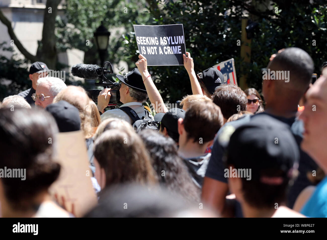 Marzo per chiudere i campi, New York, Stati Uniti d'America Foto Stock