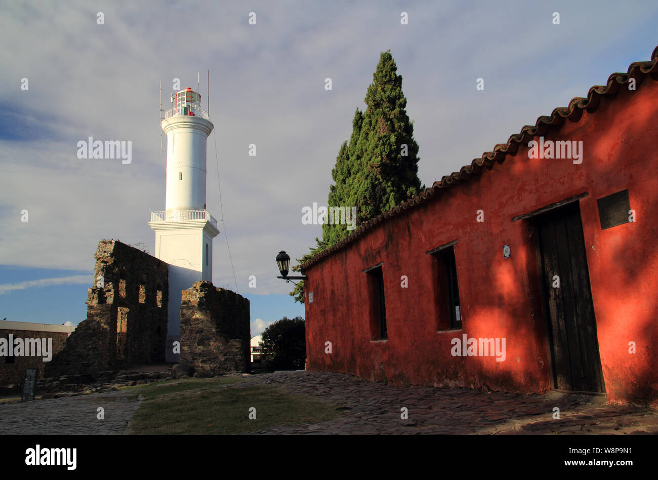 La Casa de Museo Nacarello aiuta a interpretare la vita coloniale sotto il dominio portoghese nella Colonia del Sacramento, situato nel paese di Uruguay Foto Stock