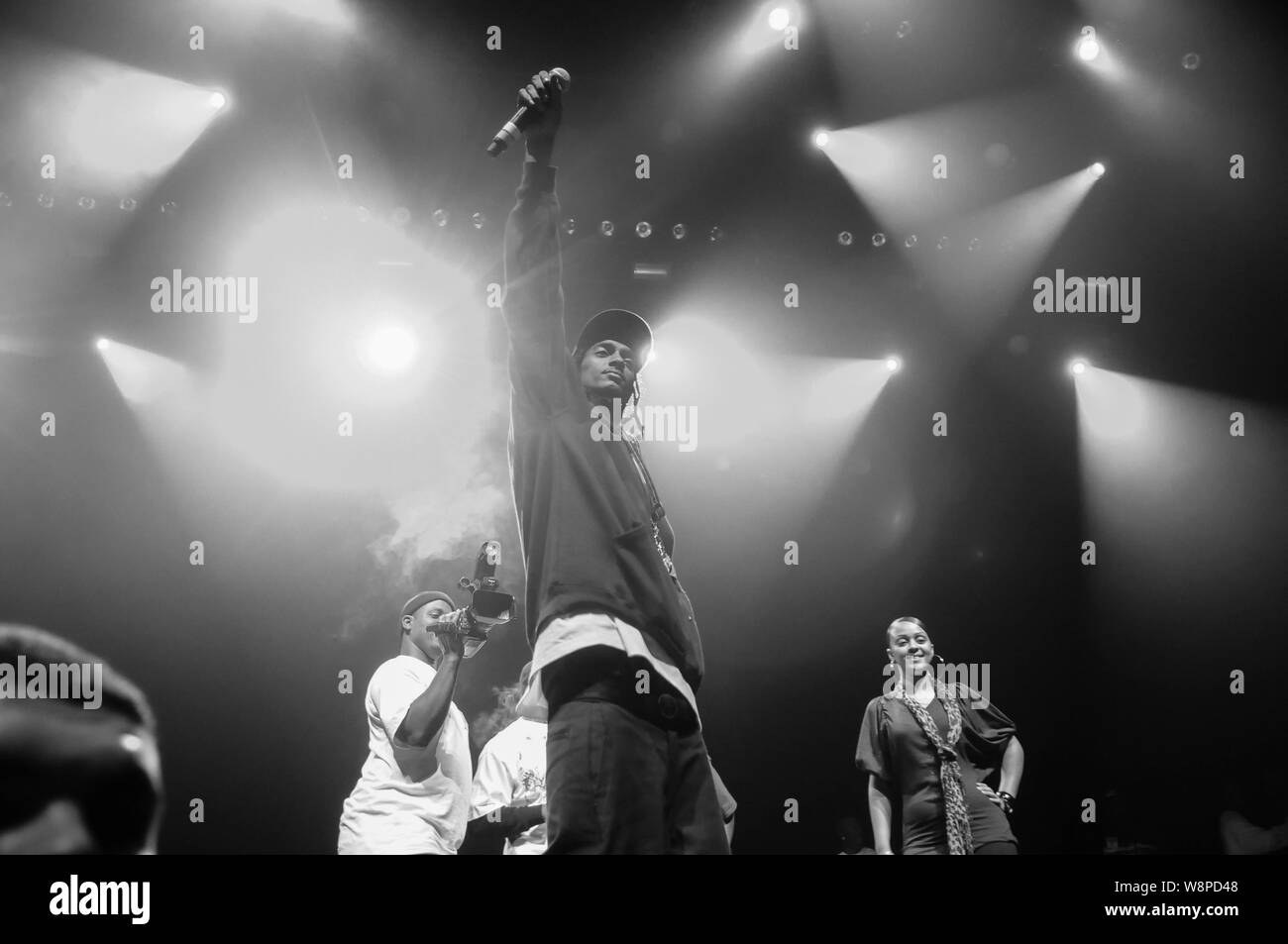 Il rapper Nipsey trambusto esegue presso il Club Nokia il 20 febbraio 2009 a Los Angeles, California. Foto Stock