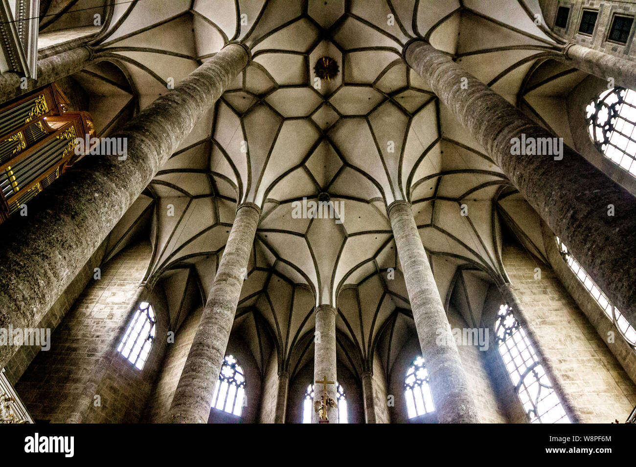 Interno della chiesa in Salzburg, Austria. Foto Stock