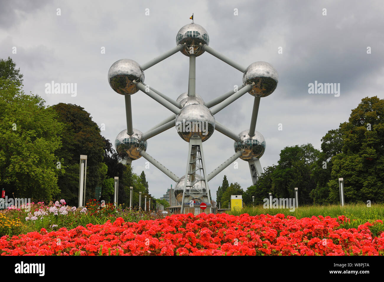 L'Atomium di Bruxelles, in Belgio Foto Stock