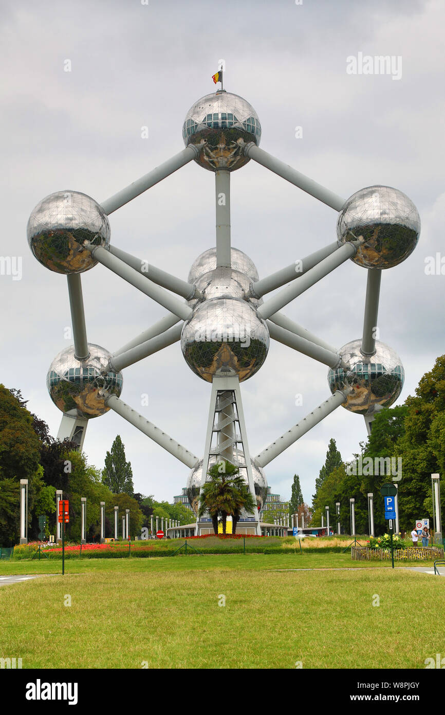 L'Atomium di Bruxelles, in Belgio Foto Stock