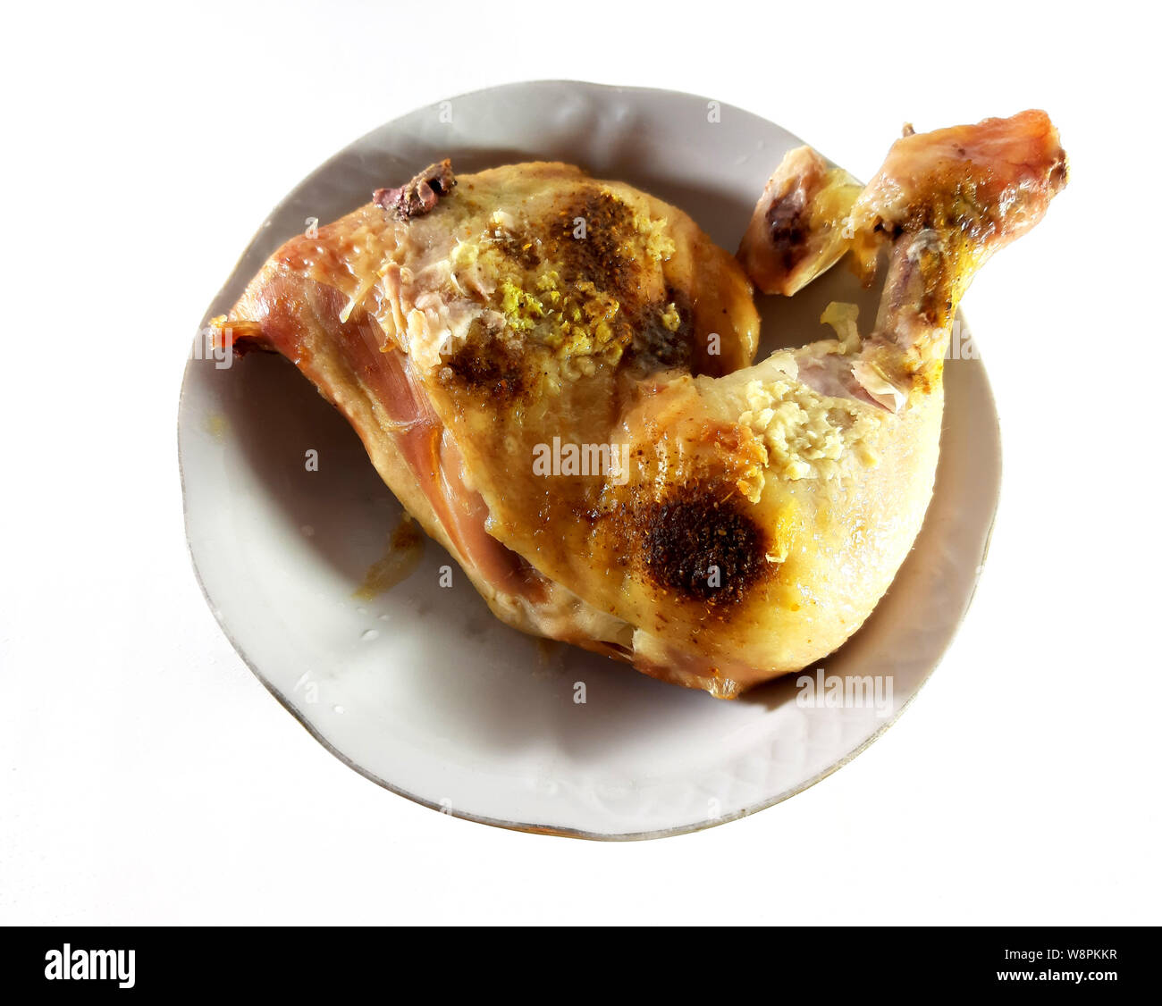 Fritto di Pollo gamba. Il cibo gustoso. Sostanziosi a base di carne di pollame. Foto Stock