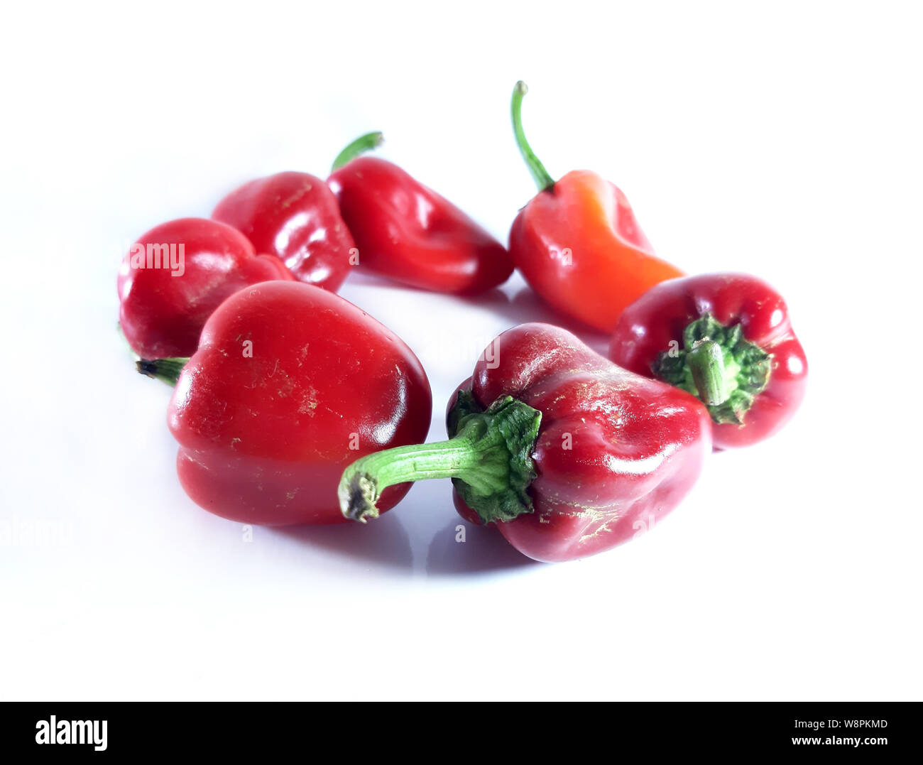 Peperone rosso dolce, foto. Prodotto utile di un impianto per il cibo. Foto Stock