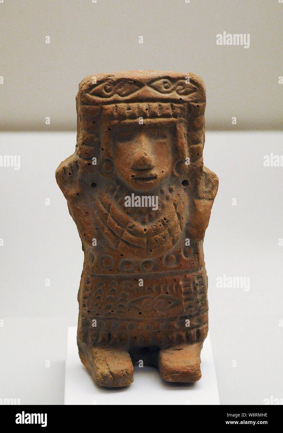 Figura umana. Ceramica. Zapoteco cultura (Monte Alban III). Inizio e medio periodo classico (100-700 AD). Messico. Museo delle Americhe. Madrid, Spagna. Foto Stock