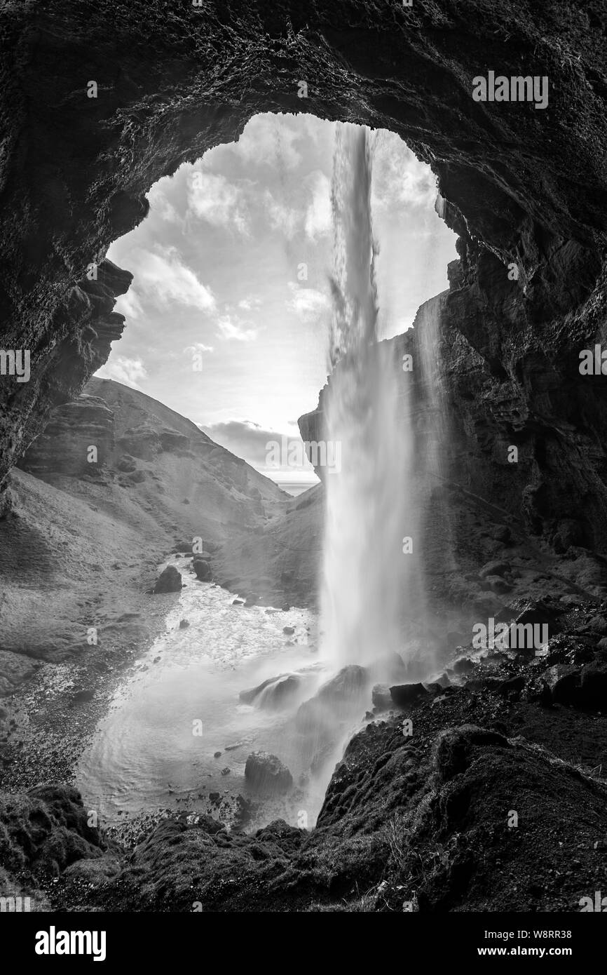 Kvernufoss cascata in Islanda Foto Stock