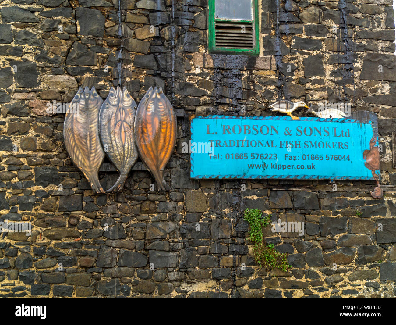 Casa di fumo, Craster,Northumberland,Inghilterra Foto Stock