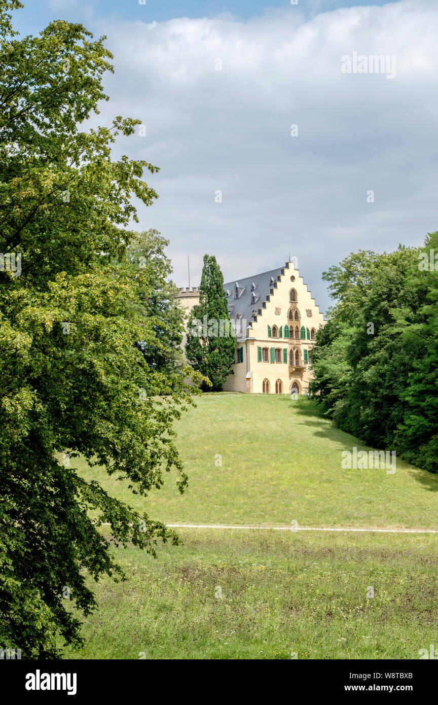 Coburg (Franken, Deutschland): Schloss Rosenau und Garten; Coburg, Germania: Rosenau Castello e Giardino Foto Stock