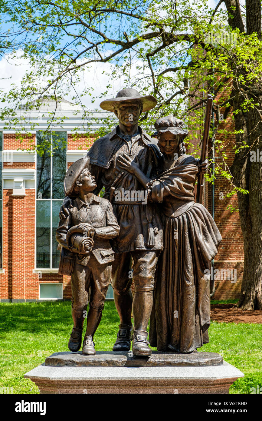 Spirito di Loudoun statua, Loudoun County Courthouse, 18 East Market Street, Leesburg, Virginia Foto Stock