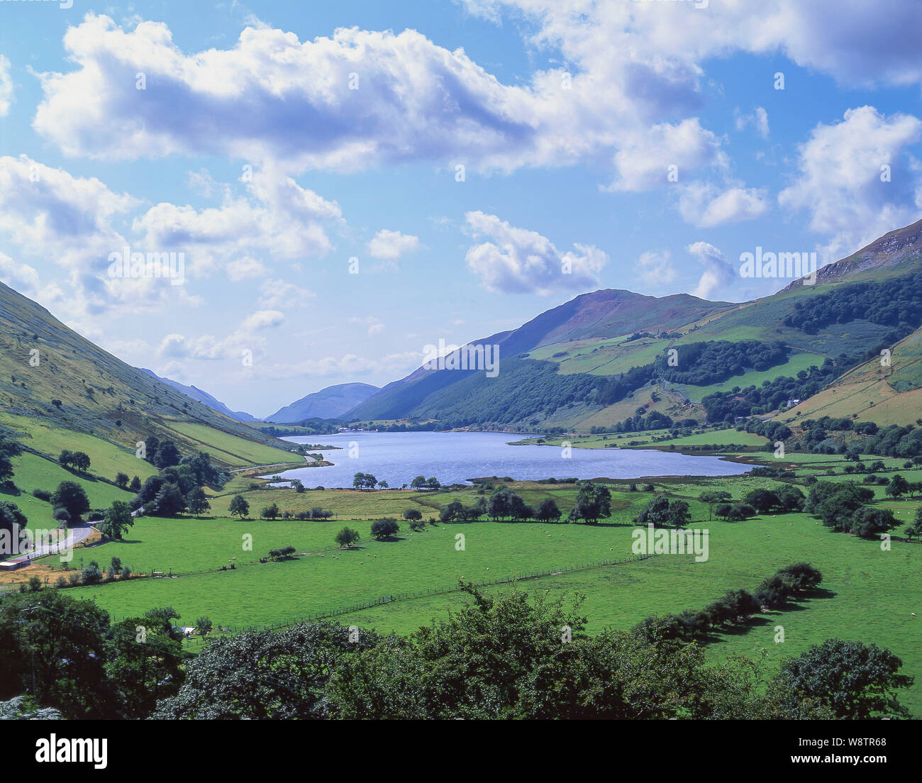Vista del paesaggio, Parco Nazionale di Snowdonia, Gwynedd, Wales, Regno Unito Foto Stock