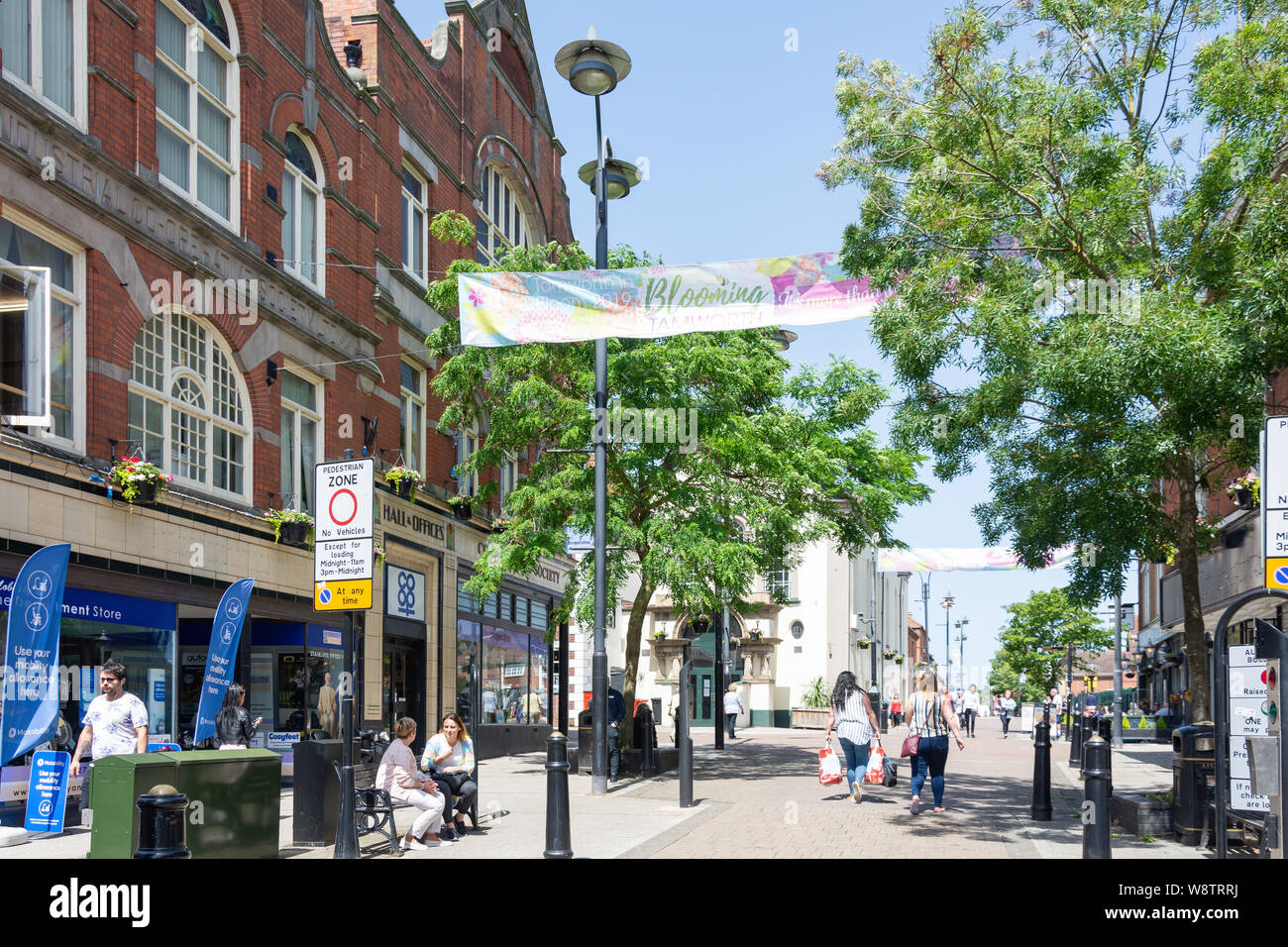 Colehill pedonale, il Tamworth, Staffordshire, England, Regno Unito Foto Stock