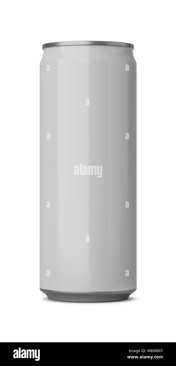 Uno bianco può bere isolati su sfondo bianco 3D illustrazione Foto Stock