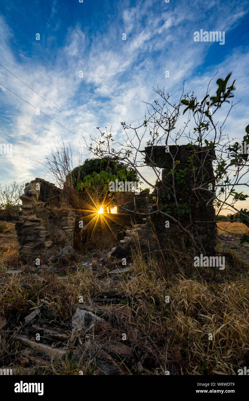 Sunrise in Serra dos Pireneus, in Stato di Goias, Brasile Foto Stock