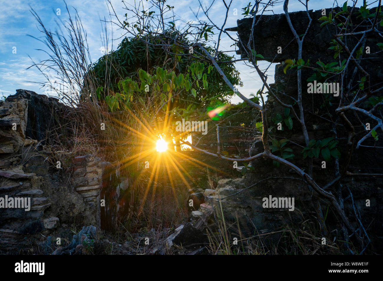 Sunrise in Serra dos Pireneus, in Stato di Goias, Brasile Foto Stock