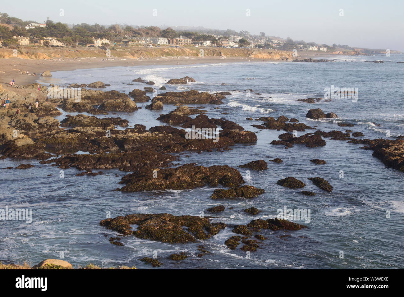 La pietra di luna Spiaggia Costa Foto Stock