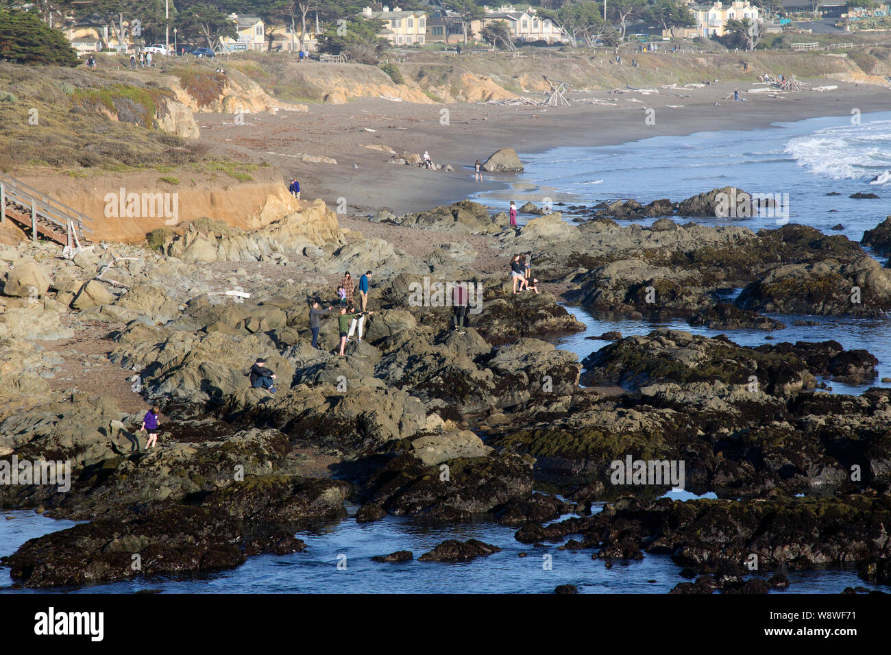 La pietra di luna Spiaggia Costa Foto Stock