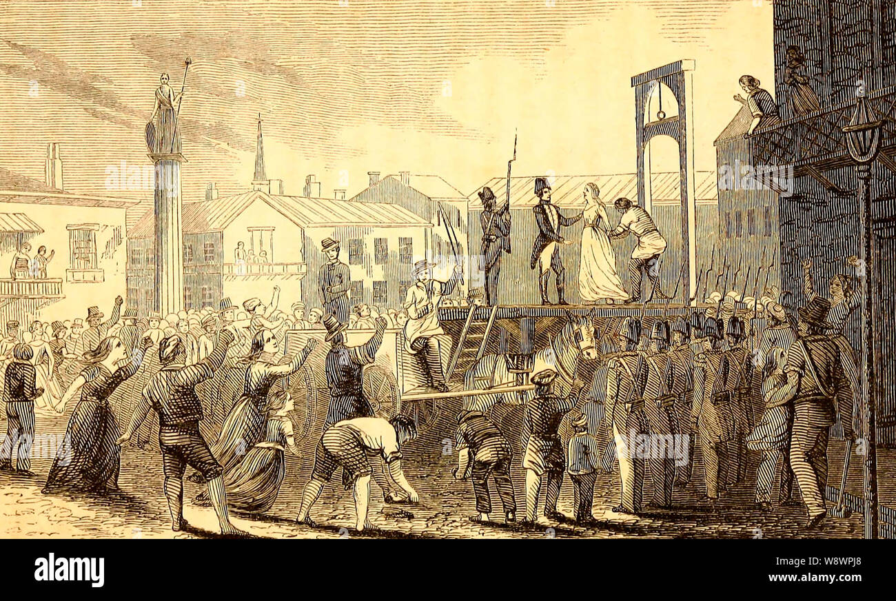 L'esecuzione di Madame Roland, 1793 Foto Stock