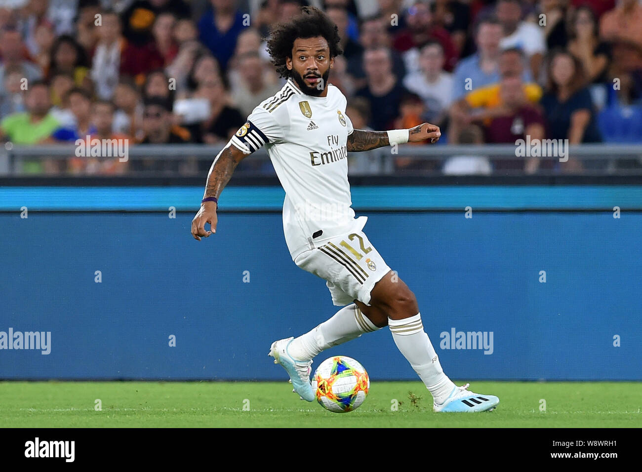 Roma, Italia. 11 Ago, 2019. Partita amichevole come Roma v Real Madrid Fc.ROMA Stadio Olimpico 11 Agosto 2019 Nella foto Marcelo Foto fotografo01 Credit: Indipendente Agenzia fotografica/Alamy Live News Foto Stock