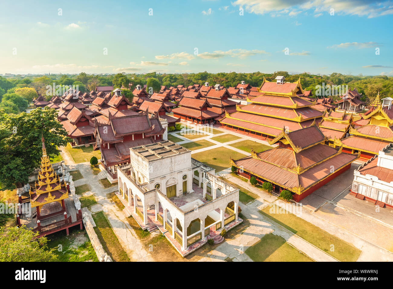 Mandalay palace di Mandalay, MYANMAR Birmania Foto Stock