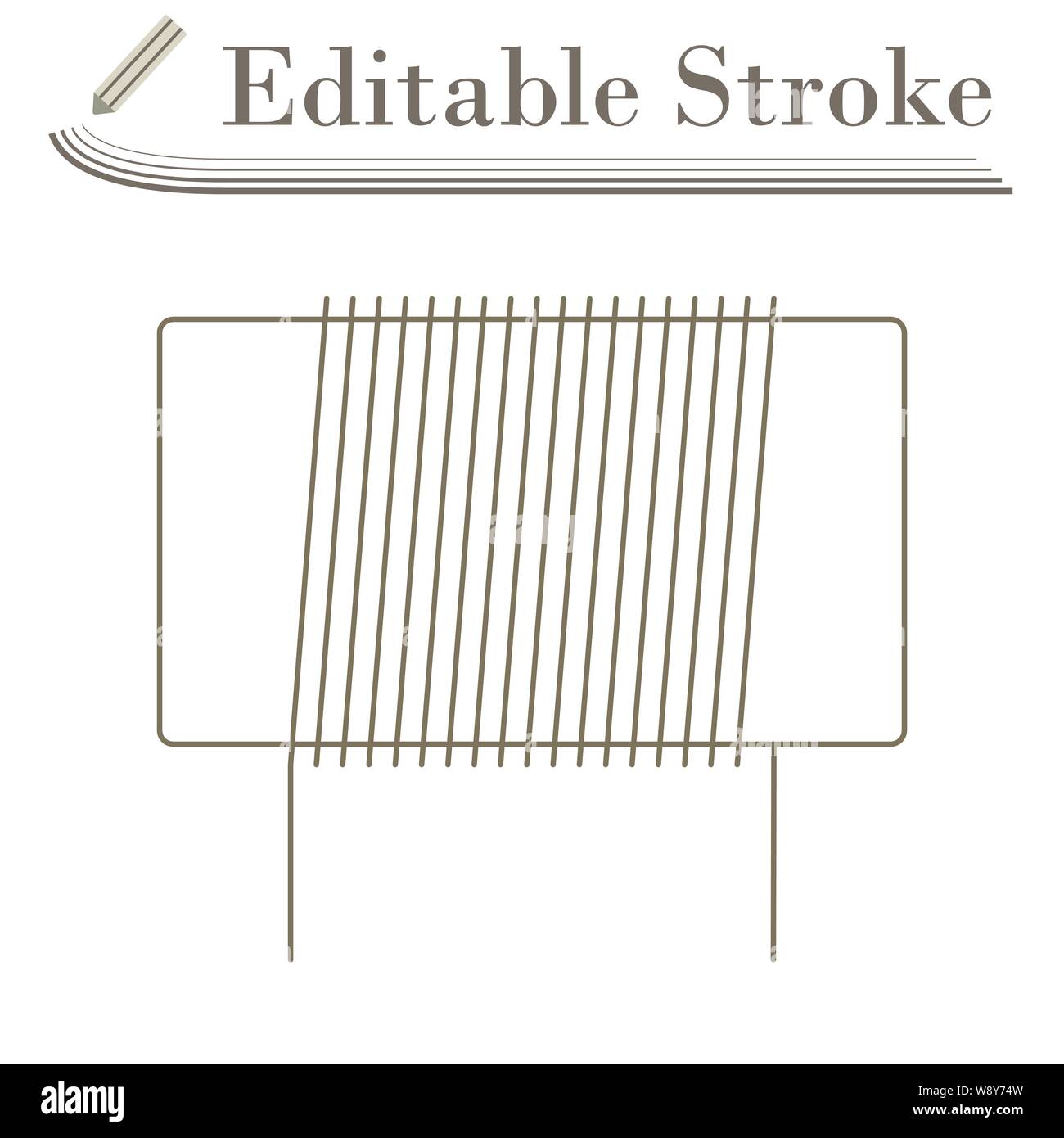 Bobina di induttanza e la relativa icona. Corsa modificabile Design semplice. Illustrazione Vettoriale. Illustrazione Vettoriale