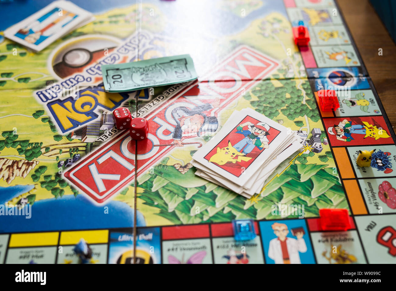 Monopolio Pokemon, 12 agosto i Paesi Bassi gioco di bordo Foto Stock
