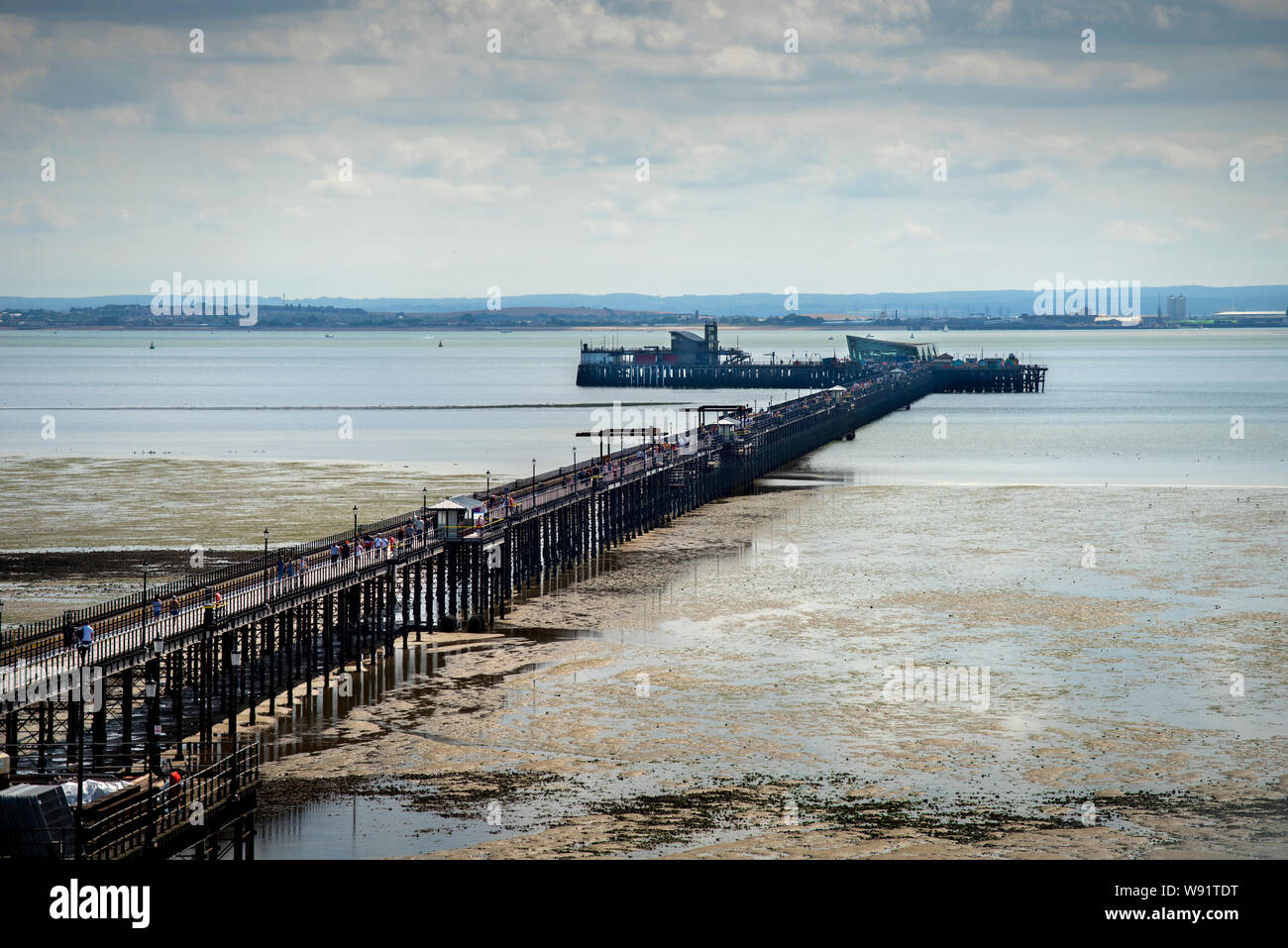 Southend on Sea Essex England Regno Unito 8 Agosto 2019 Southend si trova alla foce del fiume Tamigi nel Sud Essex, Inghilterra England Regno Unito. Una popolare località balneare f Foto Stock