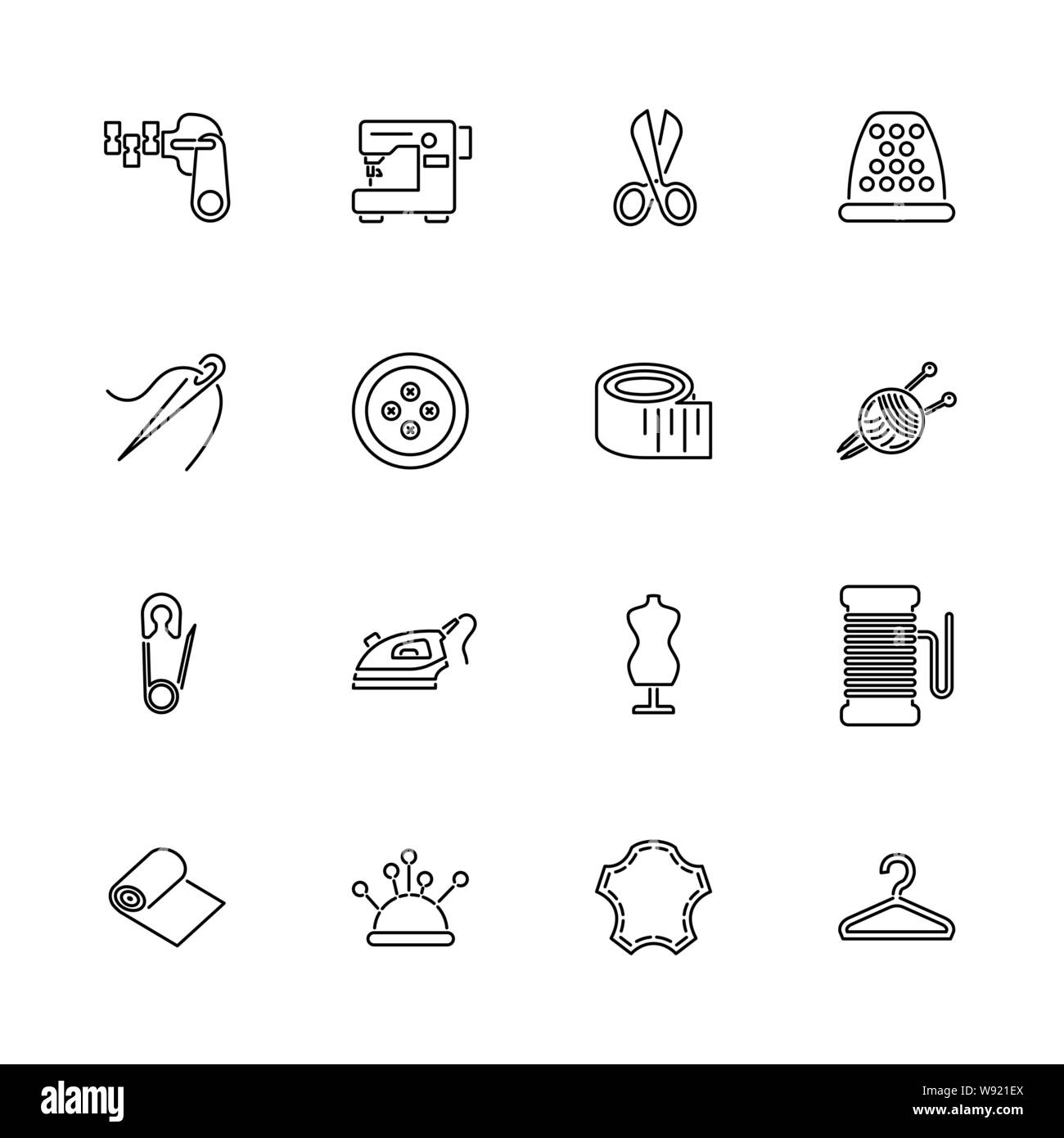 Sartoria, personalizzare le icone di Artigianato - simbolo nero su sfondo bianco. Illustrazione semplice. Piatto icona Vettore. Lo specchio di riflessione. Può essere utilizzato nel web logo mo Illustrazione Vettoriale