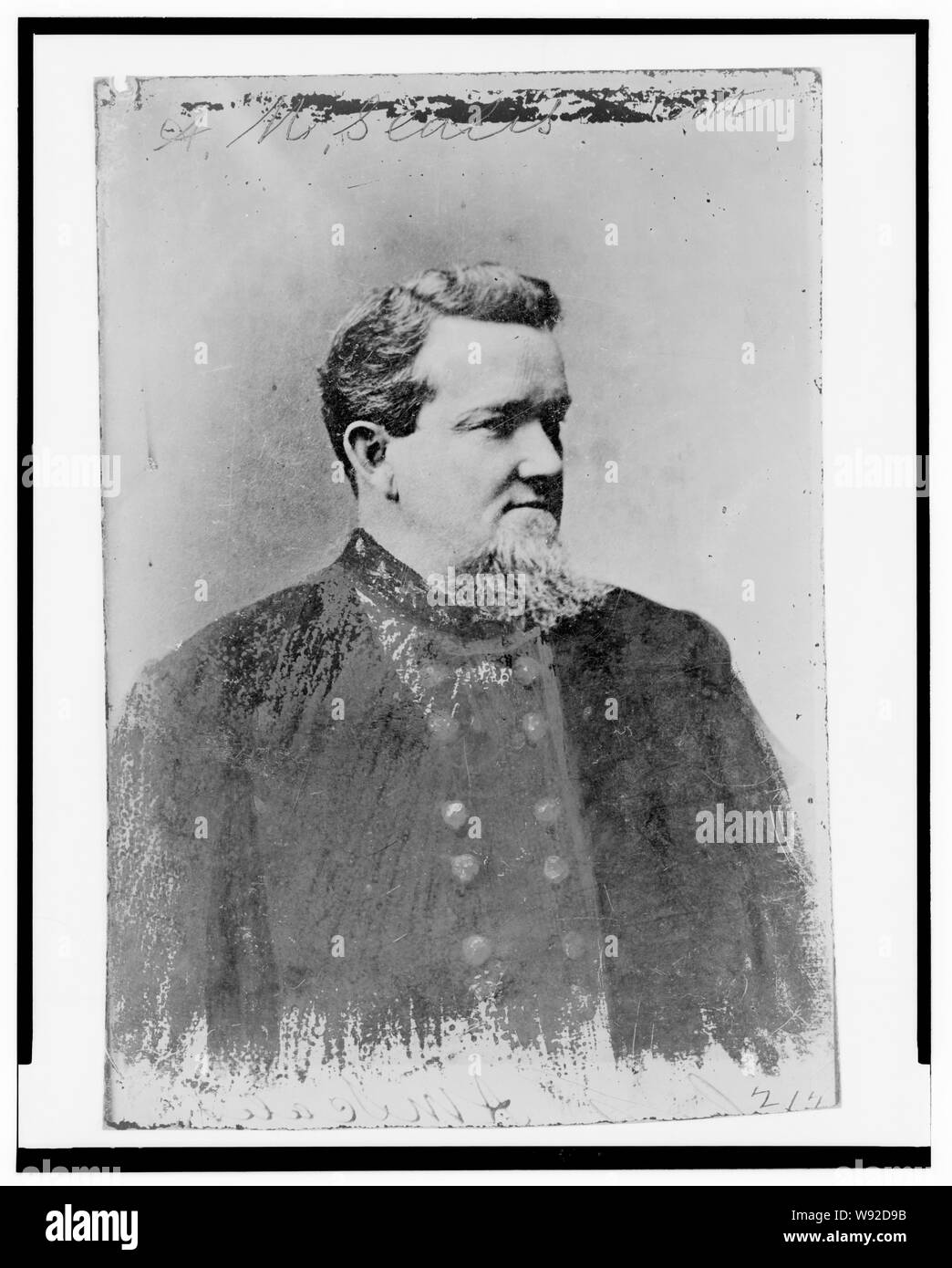 A. M. scale, Brigidier generale, C.S.A., mezza lunghezza verticale, rivolto verso destra Foto Stock