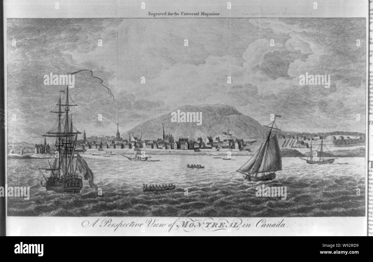 Una vista prospettica di Montreal in Canada Foto Stock