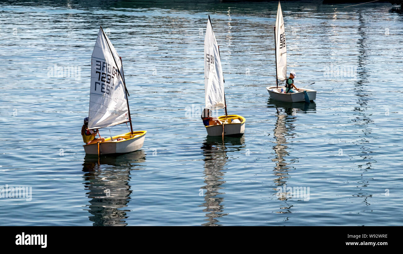 scuola di vela Foto Stock