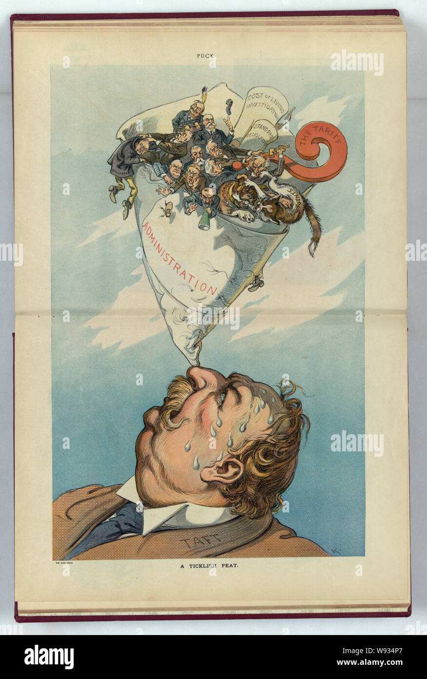 Un ticklish feat / K. Foto Stock