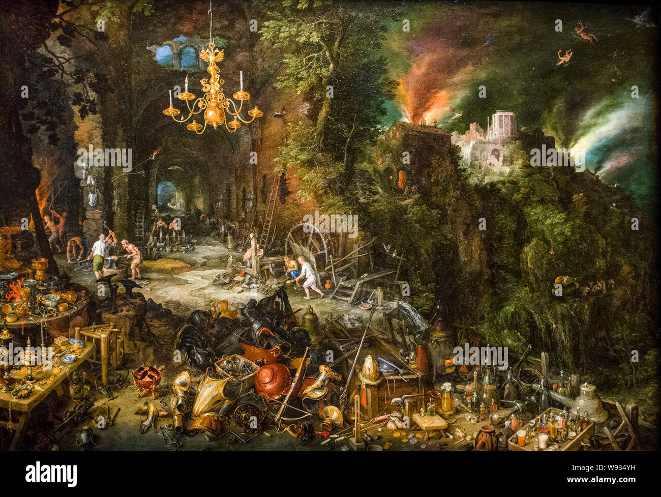 Jan Brueghel il sambuco, pittura, allegoria del fuoco, 1608 Foto Stock