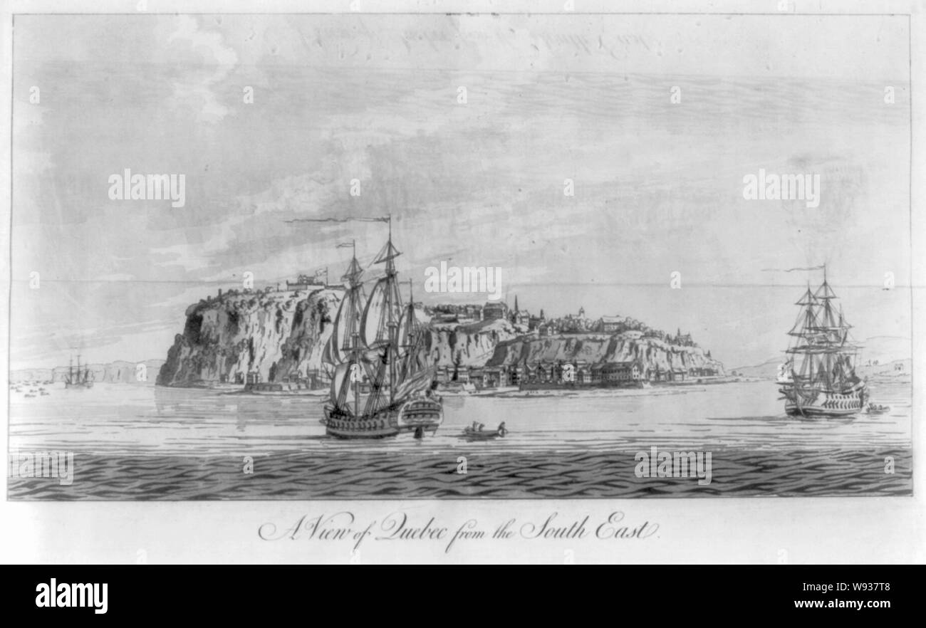 Una vista del Québec dal sud-est Foto Stock