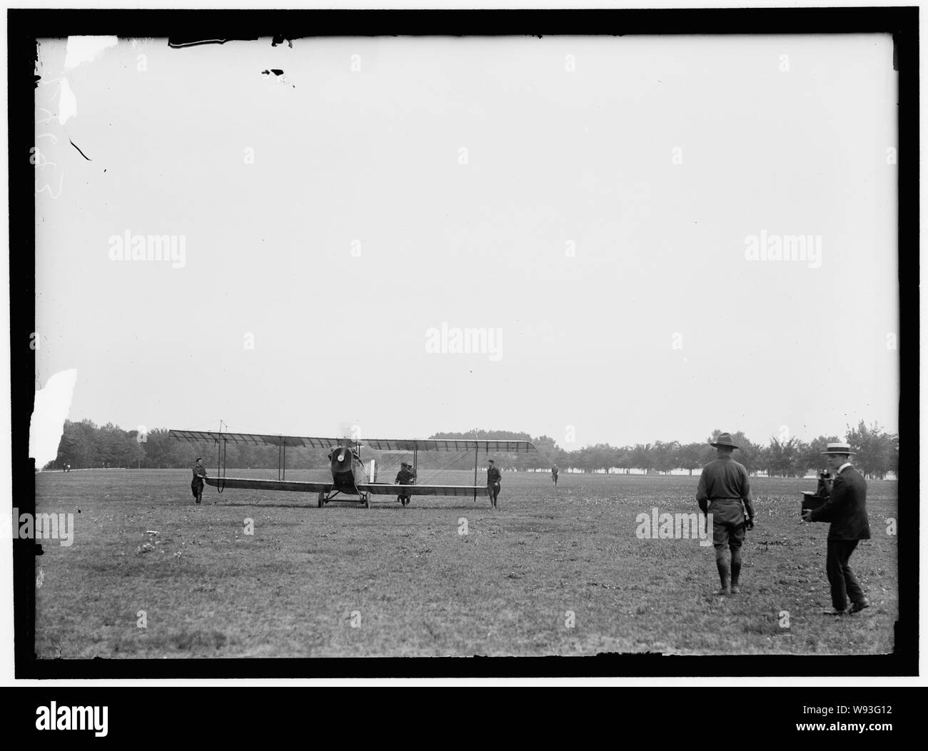 La posta di aria. Inaugurazione del servizio, campo di polo Foto Stock