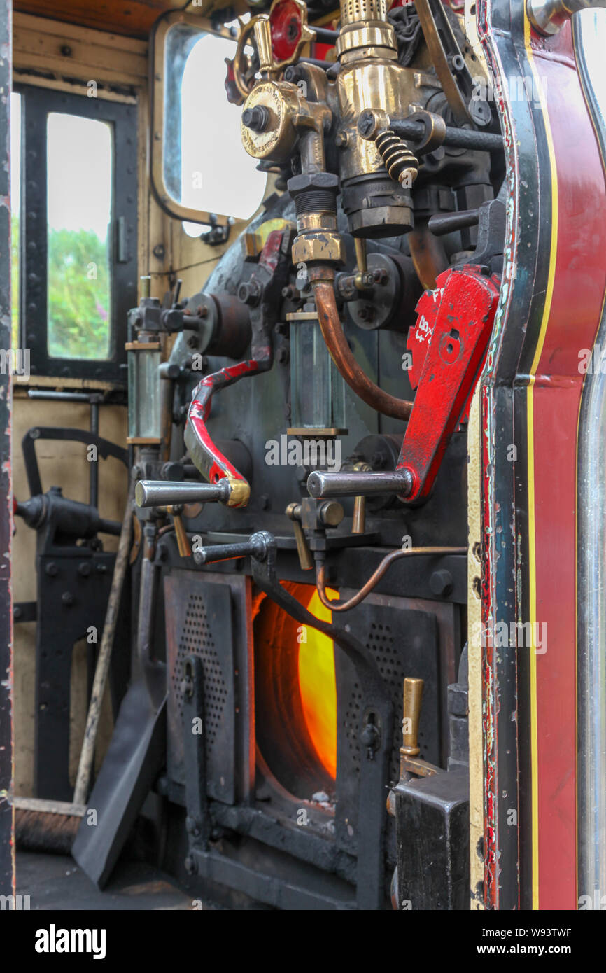 WHR. Welsh highland railway motore a vapore Foto Stock