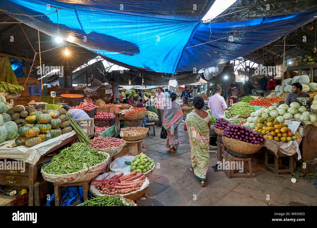 Devaraja mercato di frutta e verdura, Mysore, Karnataka, India Foto Stock