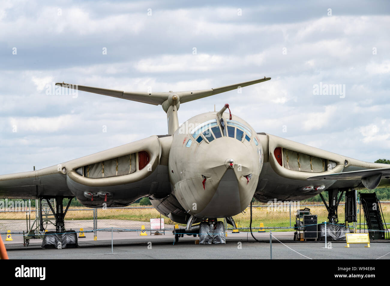 YORK, Regno Unito - 6° agosto 2019: Handley Page Victor K.2 tanker sul display a Yorkshire Air Museum Foto Stock
