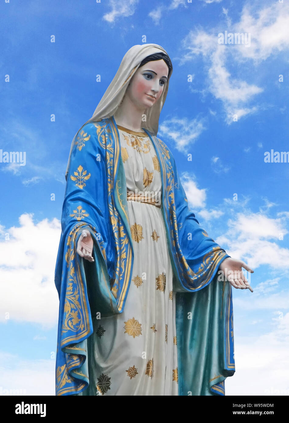 La beata Vergine Maria statua Foto Stock