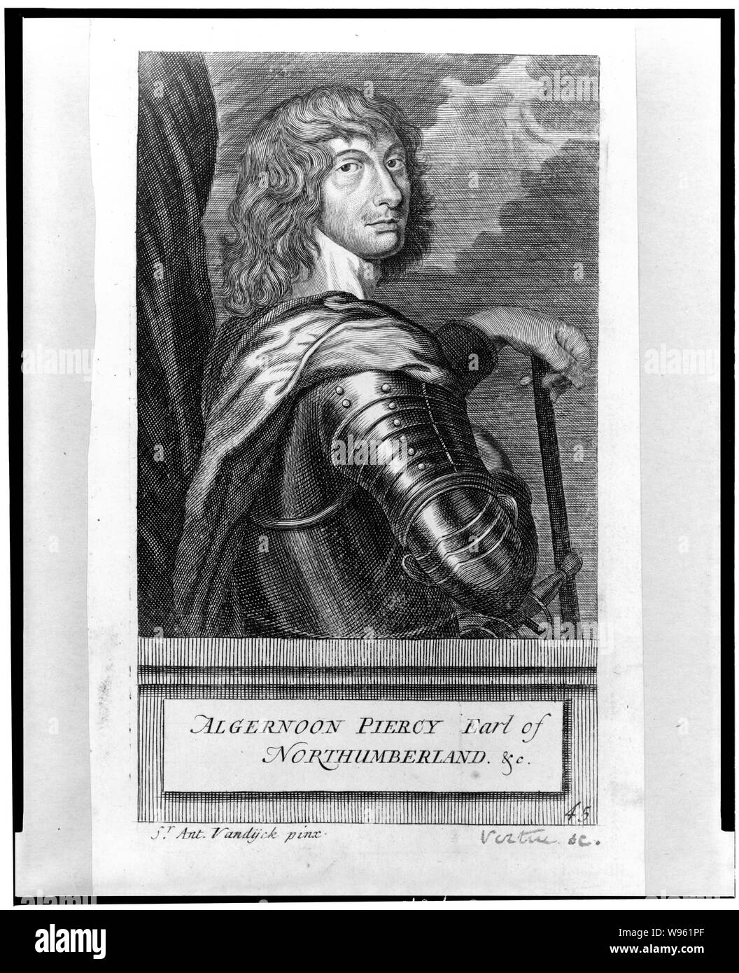 Algernoon Piercy cioè Algernon Percy, Conte di Northumberland & c. / Suor Ant. Vandyck ha pinx. Vertue sc. Foto Stock