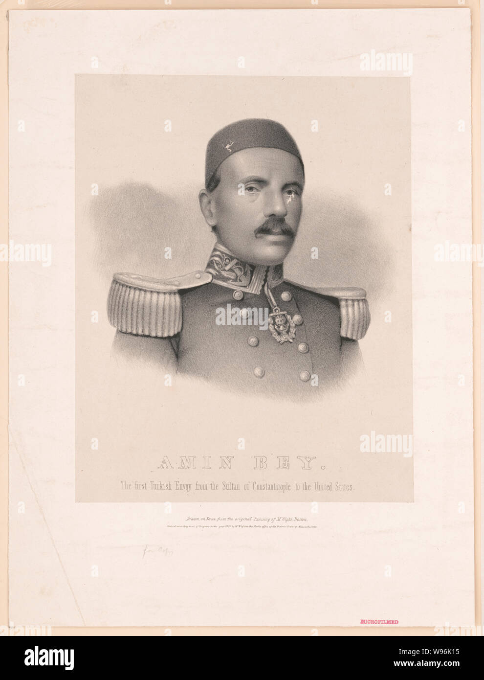 Amen Bey. Il primo bagno turco inviato del sultano di Costantinopoli per gli Stati Uniti Foto Stock