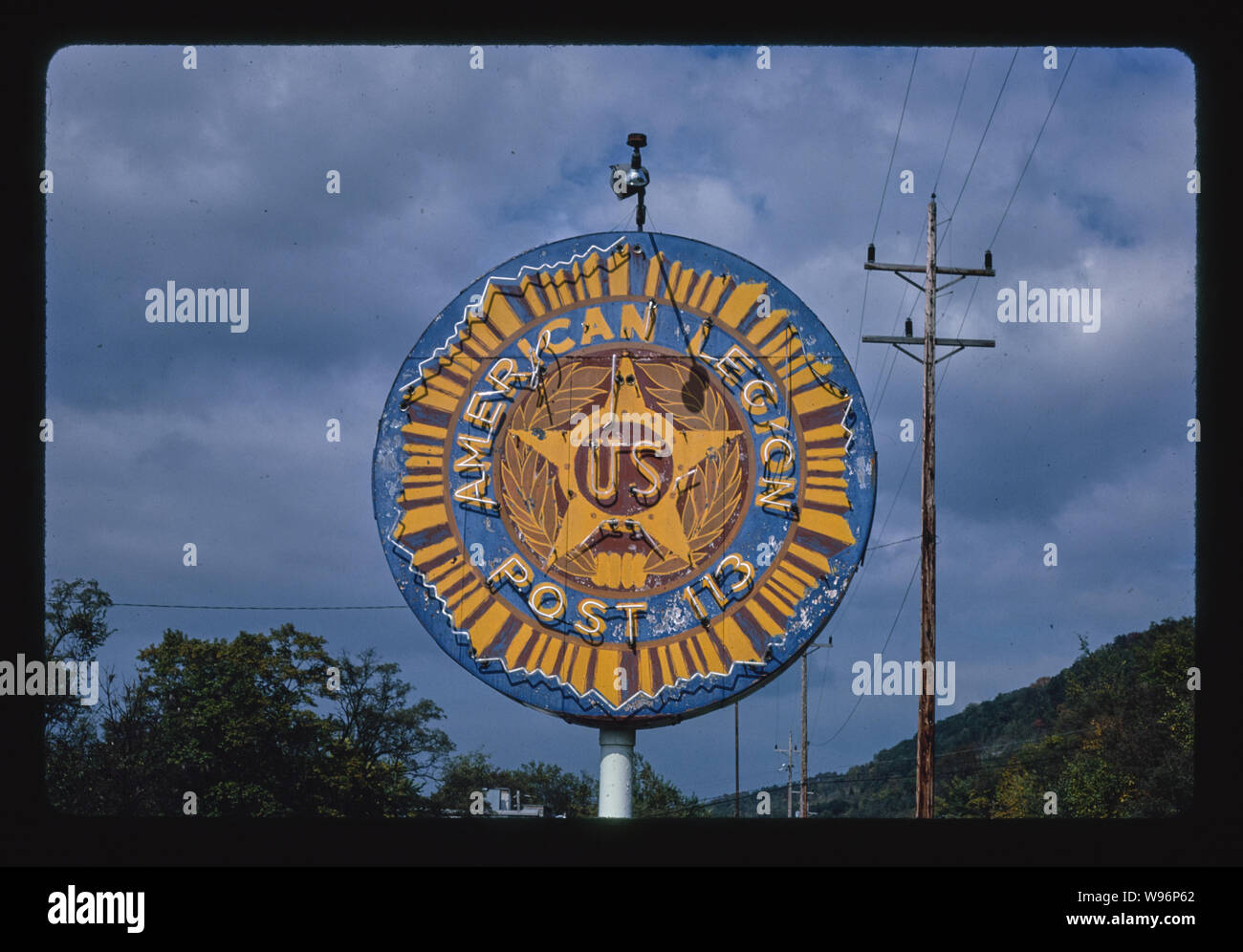 American Legion segno, Route 220, Bedford, Pennsylvania Foto Stock