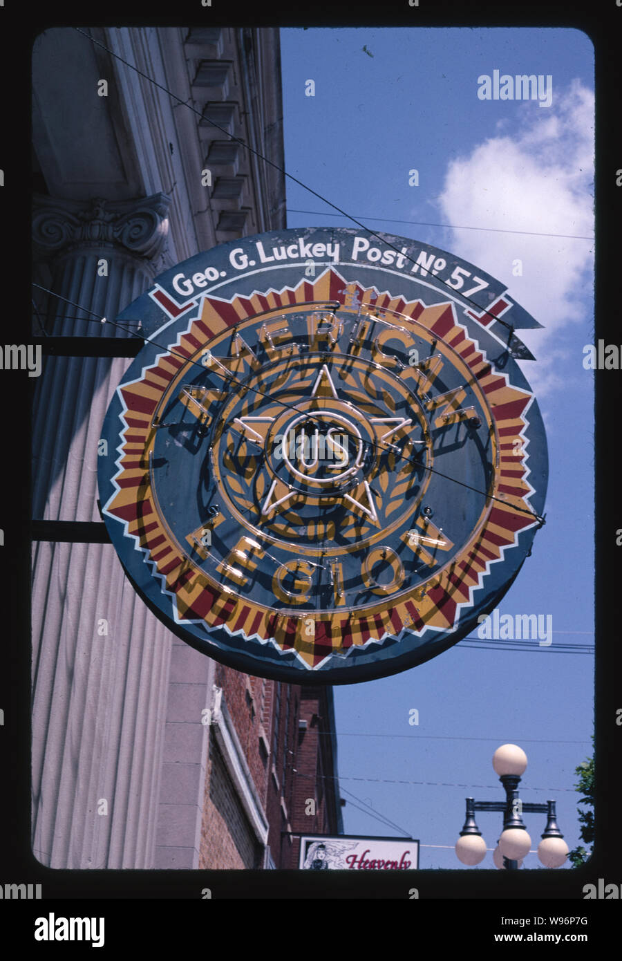American Legion insegna al neon, Vinton, Iowa Foto Stock