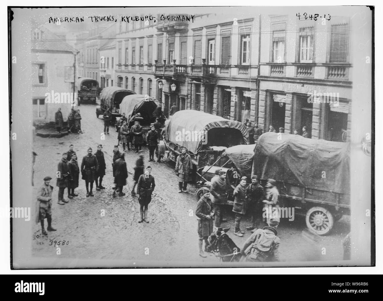 Camion americani Kylburg cioè Kyllburg, Germania Foto Stock