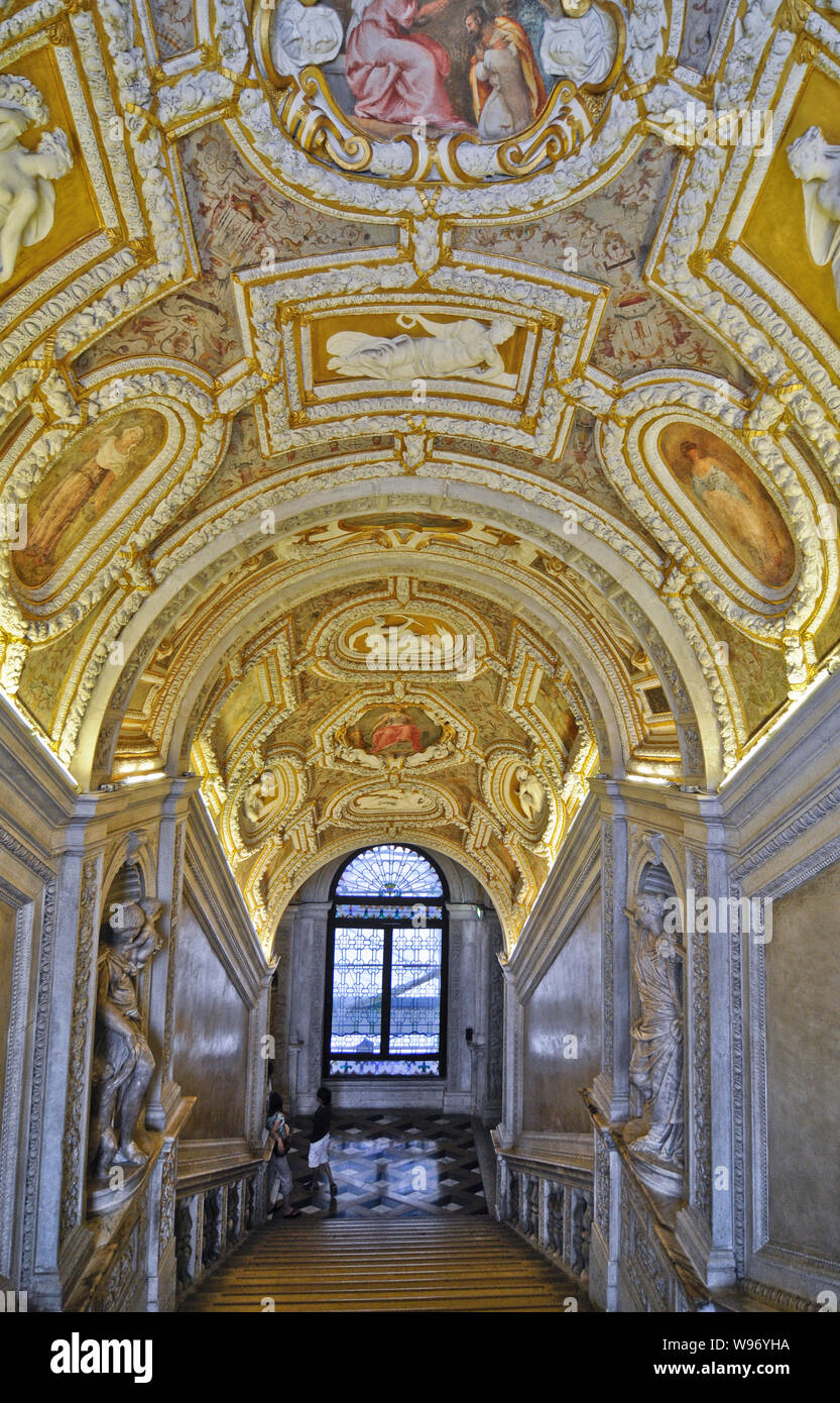Palazzo Ducale ingresso, Venezia, Italia Foto Stock
