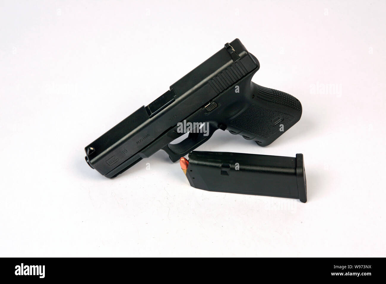 Glock 19 9mm semi-automatico pistola a mano Foto Stock